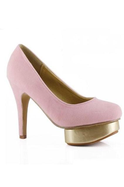 Sexy Round-toe Suede Pumps with Distinctive Platform