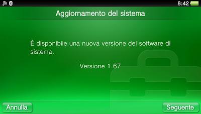 Playstation Vita : online il firmware 1.67