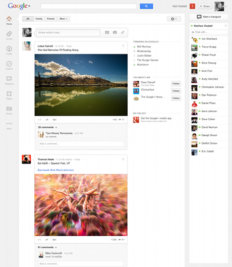 Google+: Aggiornamenti in corso