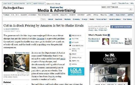 Amazon taglia i prezzi degli e-books. I rivali in agitazione