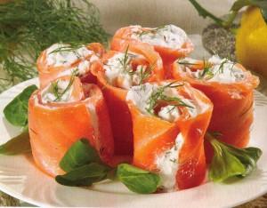 Involtini di salmone tricolore