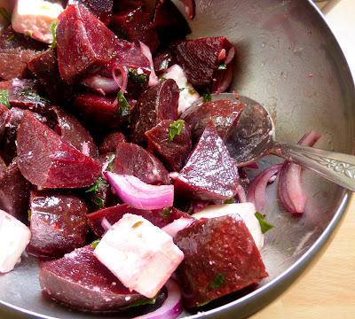 insalata di barbabietole e feta