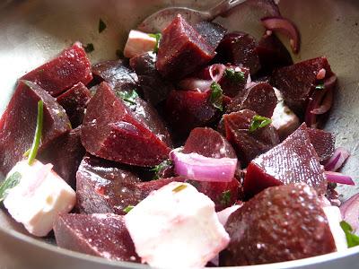 insalata di barbabietole e feta