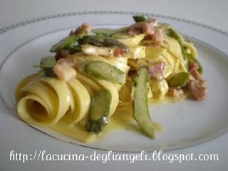 Tagliatelle con farina di Kamut alla carbonara Monferrina