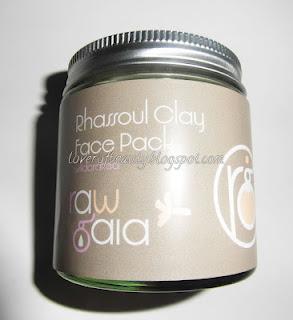 Review Raw Gaia: Rhassoul Clay Face Pack!