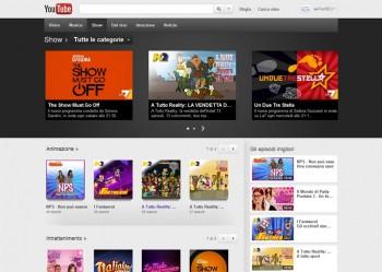 YouTube Show: arriva in Italia la TV on demand a 480p