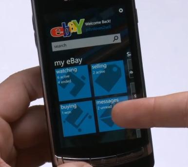 ebay wp7 Aggiornamento per lapplicazione ufficiale eBay per Windows Phone