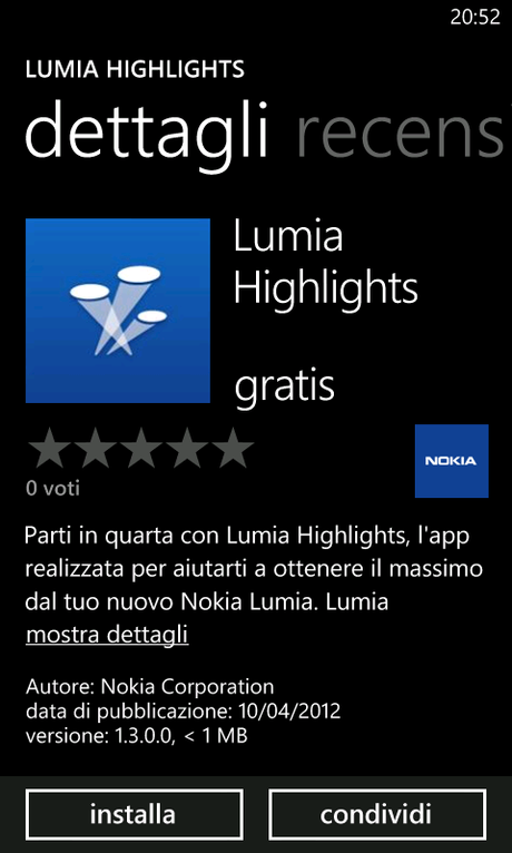 Lumia Highlights per Nokia Lumia