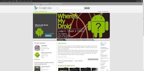 Smartphone Android rubato o perso,serie di applicazioni utili