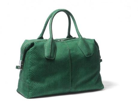 Tod's D Bag verde in pitone