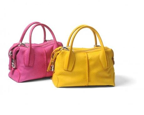 borsa gialla e fucsia tod's d bag