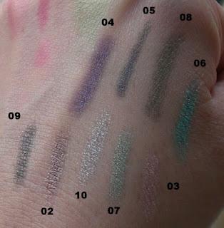 Swatches *rubati*: Deborah Pearly Stick Eyeshadow