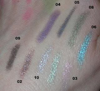 Swatches *rubati*: Deborah Pearly Stick Eyeshadow