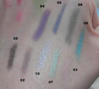 Swatches *rubati*: Deborah Pearly Stick Eyeshadow