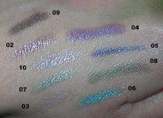 Swatches *rubati*: Deborah Pearly Stick Eyeshadow