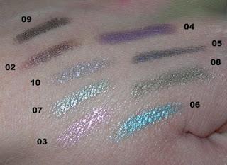 Swatches *rubati*: Deborah Pearly Stick Eyeshadow