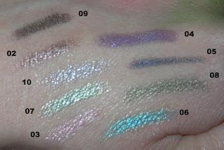 Swatches *rubati*: Deborah Pearly Stick Eyeshadow