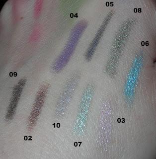 Swatches *rubati*: Deborah Pearly Stick Eyeshadow