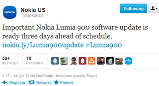 Nokia USA ha dato l'annuncio del rilascio di un update che mette fine ai problemi di connessione riscontrati su alcuni device Lumia 900 At