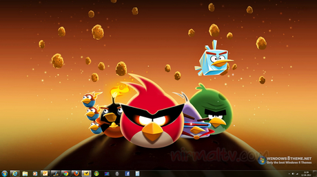 Angry birds space theme Download Tema di Angry Birds Space per Windows 7 e Windows 8