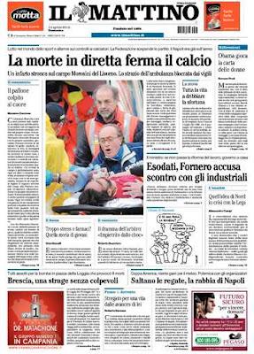 DRAMMA MOROSINI: Le prime pagine dei giornali