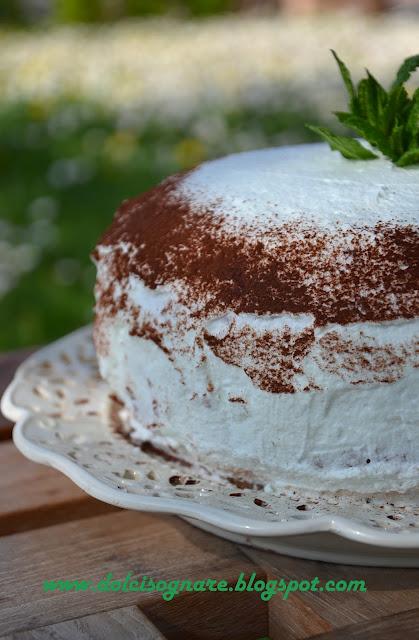 Tortagianduia con panna alla menta