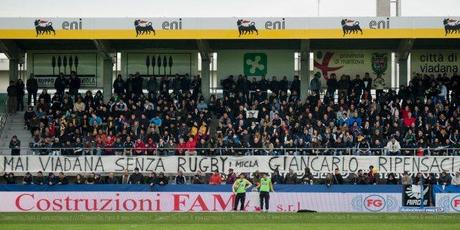 La foto del giorno: la contestazione dei tifosi degli Aironi allo Zaffanella