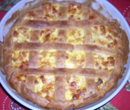 Crostata gialla alla ricotta e scamorza affumicata