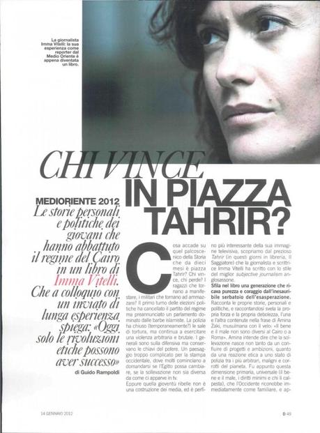 Libri/ “Tahrir, i giovani che hanno fatto la rivoluzione”, di Imma Vitelli, il Saggiatore