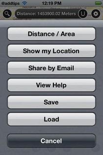 Map Measure Options Calcolare larea e la distanza tra due punti su una mappa su iPhone e iPad con Map Measure