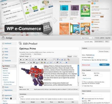 wp-e-commerce plugin ecommerce wp