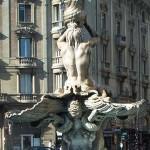 Bernini - fontana del Tritone retro