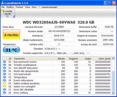 CrystalDiskInfo  CrystalDiskInfo: controlla se il tuo Hard Disk è danneggiato o ok