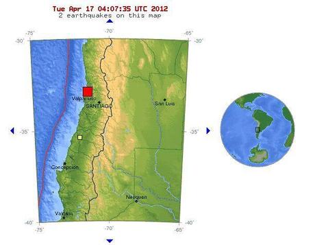 Scossa di magnitudo 6.5 a nord ovest di Santiago del Cile.Un uomo morto d'infarto per lo spavento