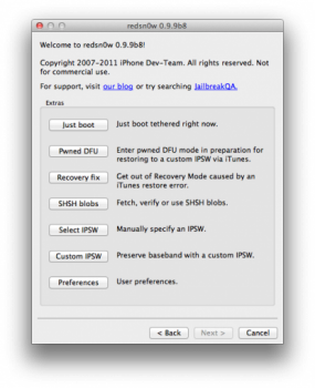 Redsn0w 0.9.19b6b per il jailbreak tethered di iOS 5.1 – Guida