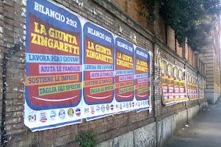 Il valzer dei manifesti abusivi