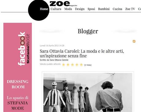 17.04.2012  MY COLUMN ON ZOE MAGAZINE