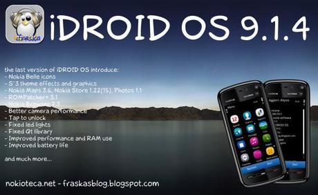 Idroid O.S. 9.1.4 per Nokia 5800 aggiornamento firmware