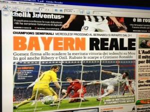 FOTO-Ecco l’anteprima della prima pagina della Gazzetta dello Sport,a Cristiano Ronaldo rubate le….