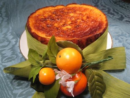 Cheese cake al profuma d'arancia in guscio di colomba