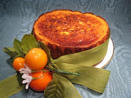 Cheese cake al profuma d'arancia in guscio di colomba