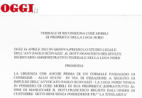 I lingotti e i diamanti della Lega: la ricevuta di riconsegna