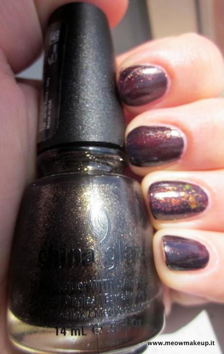 China Glaze Midtown Magic & Accent Nail with Inglot 202