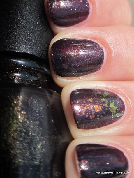 China Glaze Midtown Magic & Accent Nail with Inglot 202