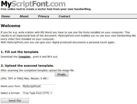 MyScriptFont.com  Usare la Propria Calligrafia come Font per Windows [Guida]