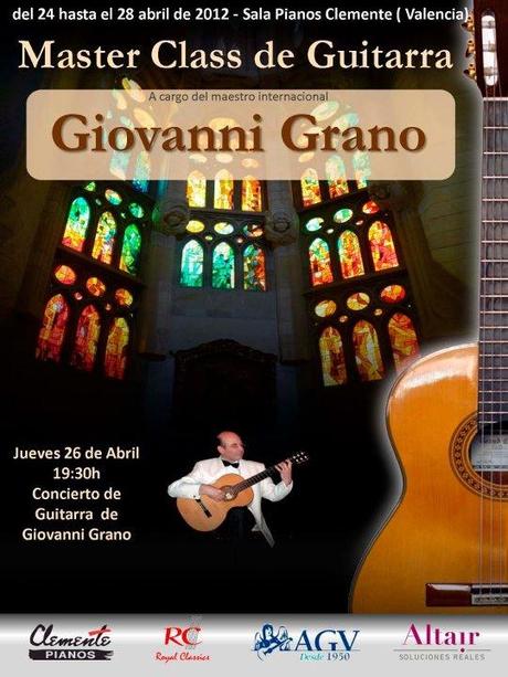 Master-Class e concerto di Giovanni Grano a Valencia (Spagna)dal 24 al 28 aprile 2012