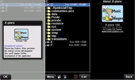 Scarica Download X-Plore il migliore file manager per smartphone Nokia Symbian