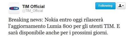 Aggiornamento Nokia Lumia 800 TIM : Aumenta la durata della batteria – Scarica Download via OTA