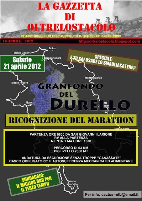 Domani ricognizione Marathon del Durello