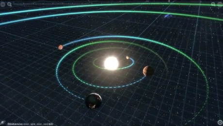 sistema solare simulazione